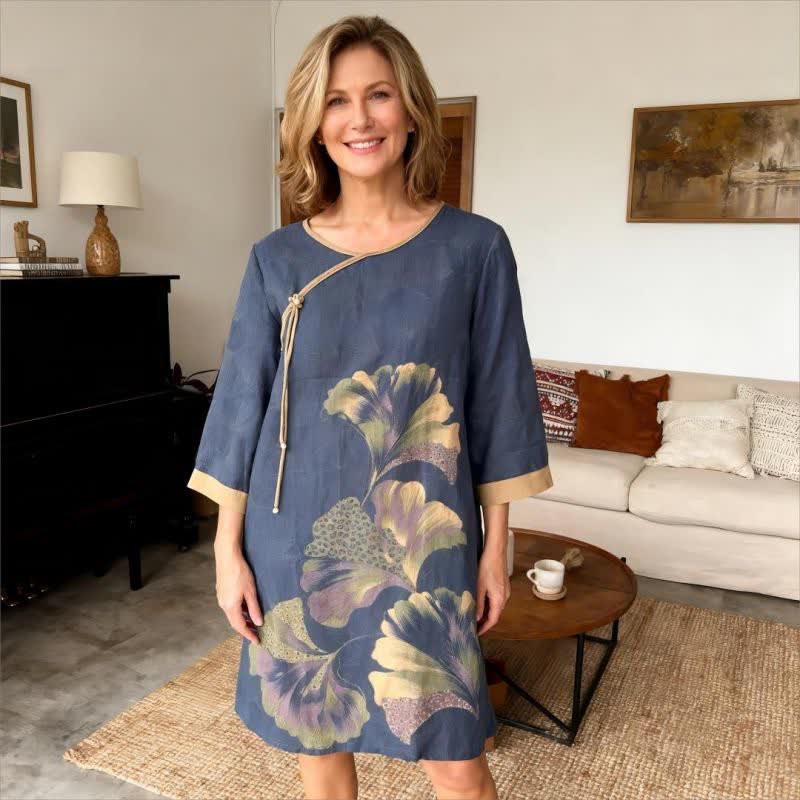 Ginkgo Leaf Inspired Cotton Gauze Nightdress - image 3