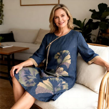 Ginkgo Leaf Inspired Cotton Gauze Nightdress - image 2