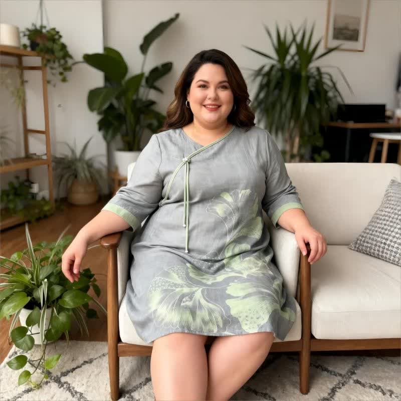 Ginkgo Leaf Inspired Cotton Gauze Nightdress - image 5