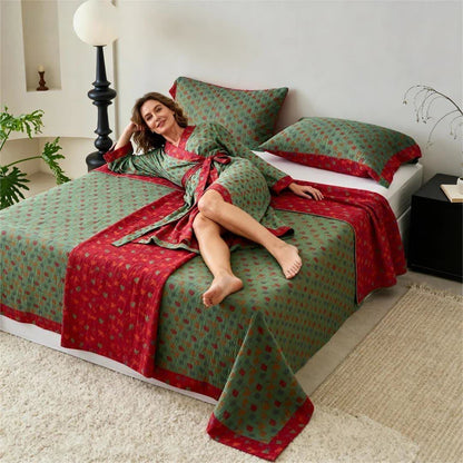Ownkoti Nature-inspired Ginkgo Biloba Natural Cotton  Bedspread - image 17