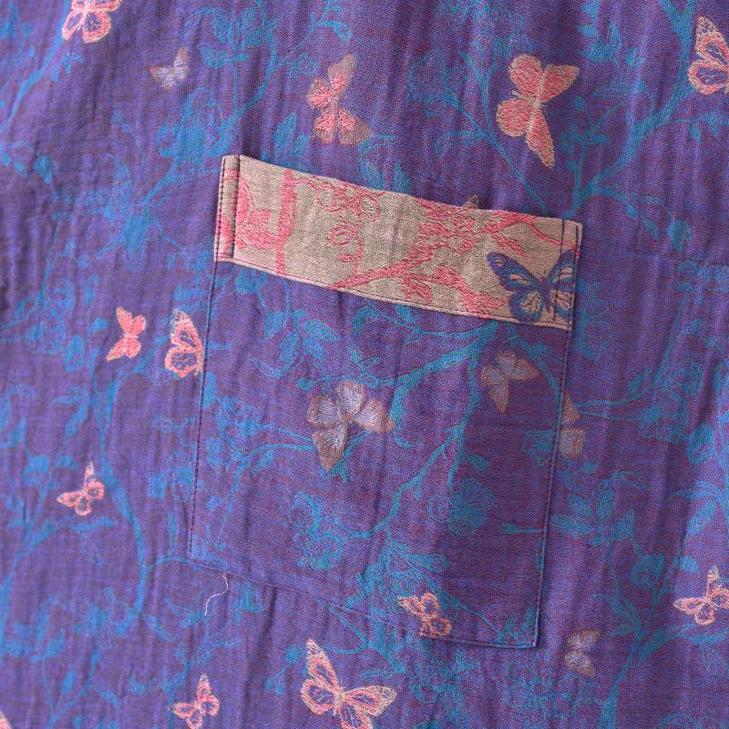 Ownkoti Butterfly Cotton Gauze Kimono Robe - image 7