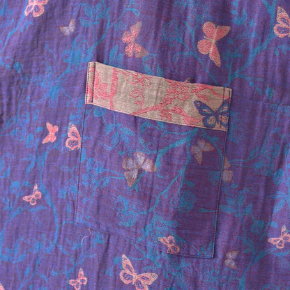 Ownkoti Butterfly Cotton Gauze Kimono Robe - image 7