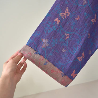 Ownkoti Butterfly Cotton Gauze Kimono Robe - image 8