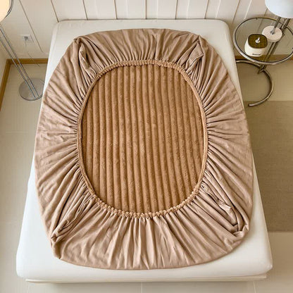 Simple Plush Fleece Warm Fitted Sheet - image 2