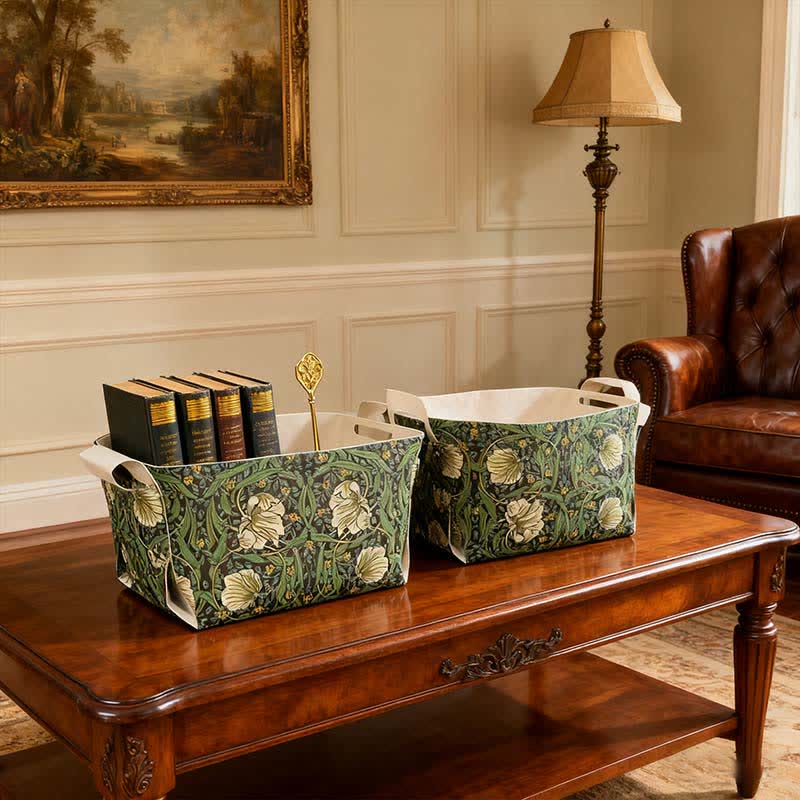 Retro Floral Vine Detachable Storage Bin - image 1
