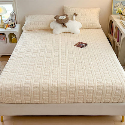 Striped Bear Fleece Warm Fitted Sheet - image 16