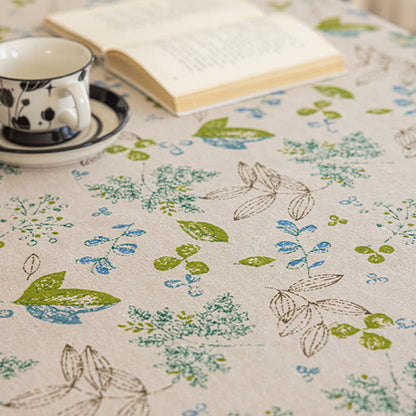 Fresh Leaf Print Tassel Tablecloth - image 3