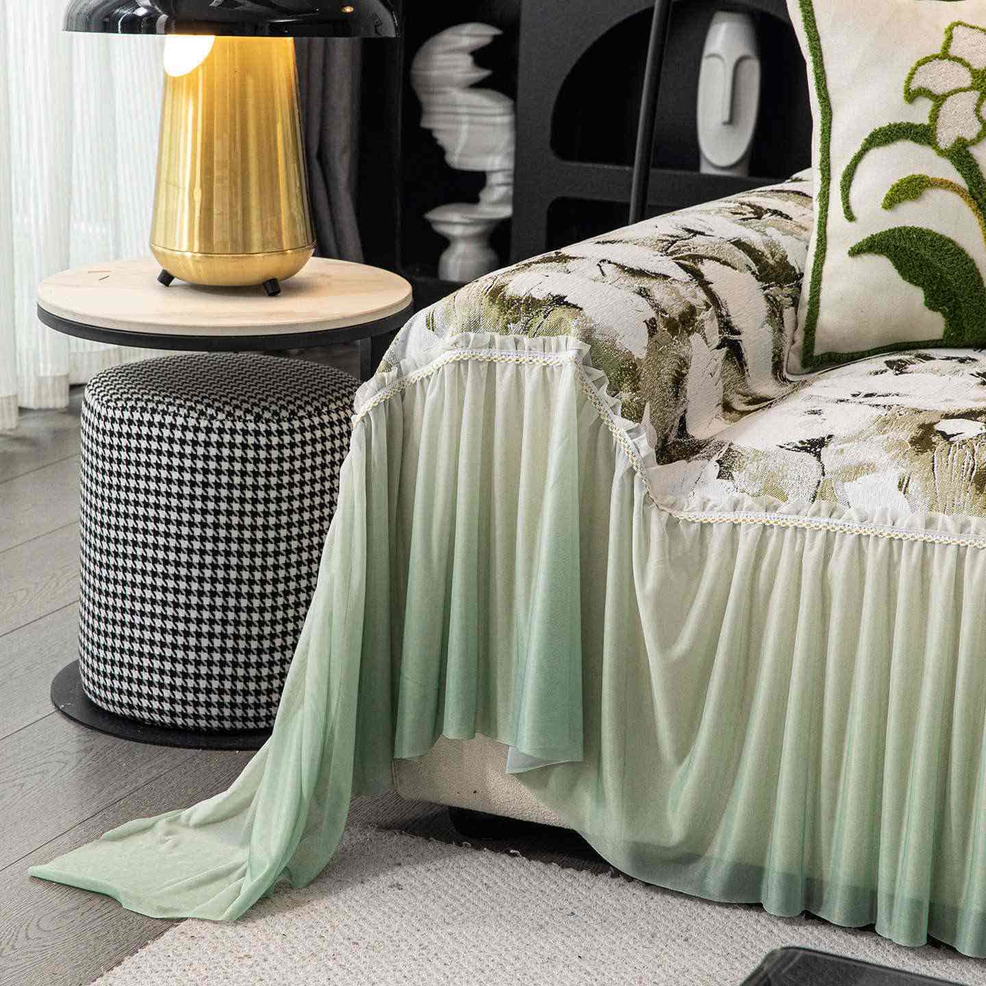 Ink Poppy Sofa Cover with Skirt - image 4