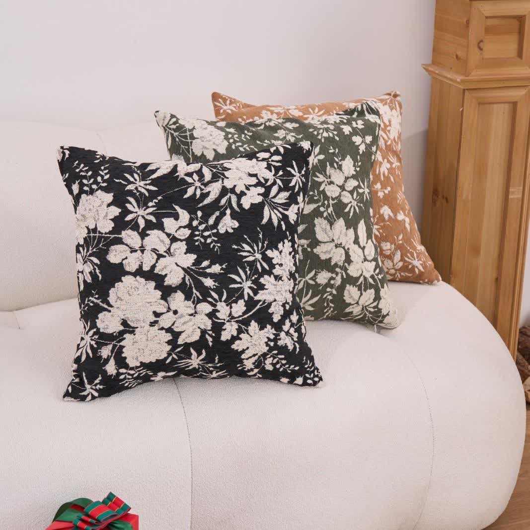 Floral Leaf Throw Pillow with Insert - image 0