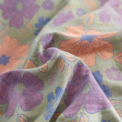 Elegant Floral Jacquard Cotton Gauze Bedding  - image 5