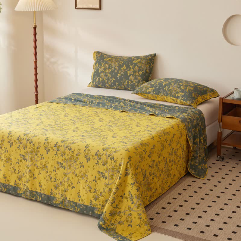 Ownkoti Plum Blossom Jacquard Cotton Gauze Bedding - image 6