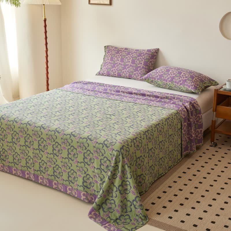 Ownkoti Peach Blossom Jacquard Cotton Gauze Bedding - image 3