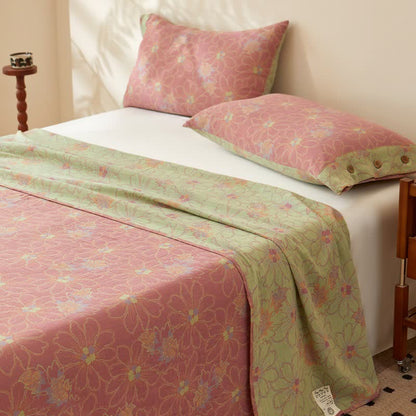 Ownkoti Fresh Floral Jacquard Cotton Gauze Bedding - image 3