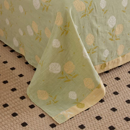 Pastel Rose Jacquard Cotton Gauze Bedding - image 8