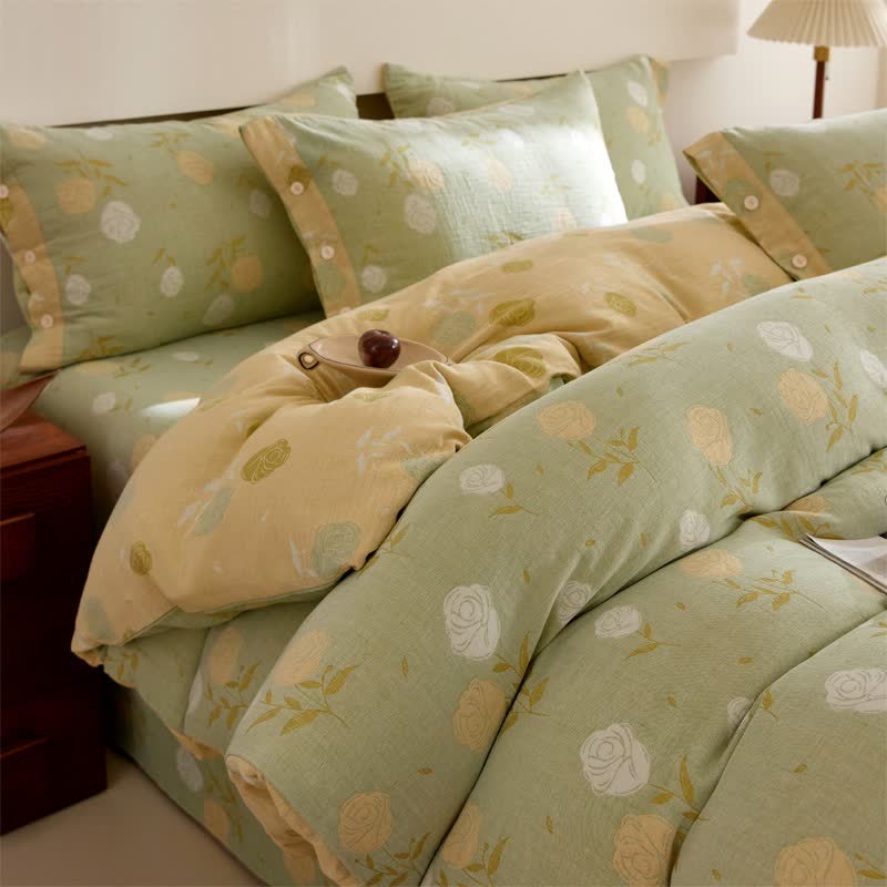 Ownkoti Pastel Rose Jacquard Cotton Gauze Bedding - image 4