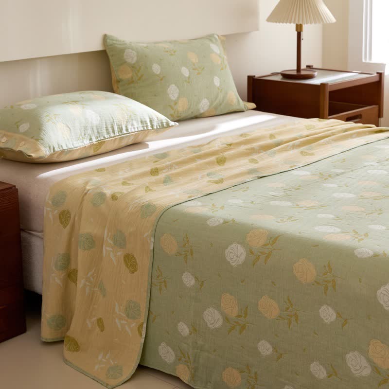 Pastel Rose Jacquard Cotton Gauze Bedding - image 7