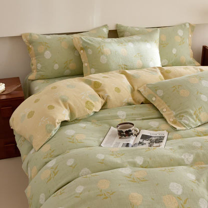 Ownkoti Pastel Rose Jacquard Cotton Gauze Bedding - image 3