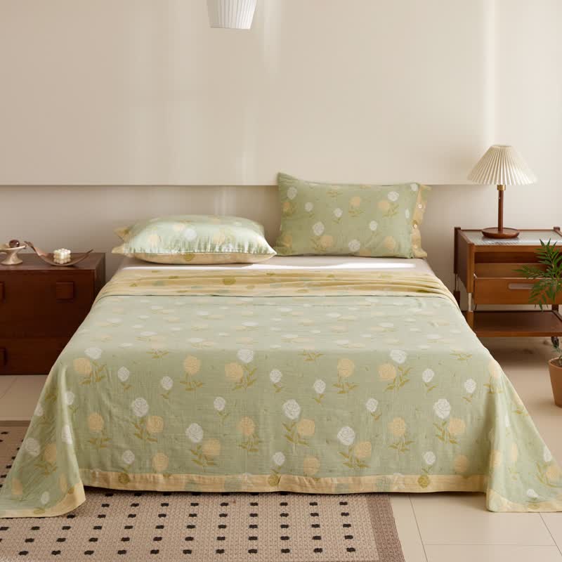 Ownkoti Pastel Rose Jacquard Cotton Gauze Bedding - image 6