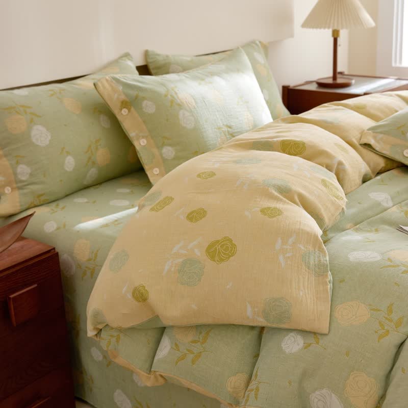 Ownkoti Pastel Rose Jacquard Cotton Gauze Bedding - image 5