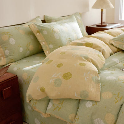 Pastel Rose Jacquard Cotton Gauze Bedding - image 5
