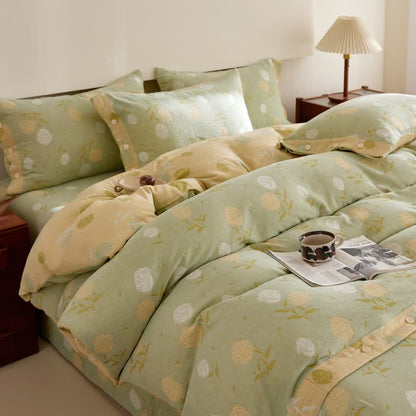 Ownkoti Pastel Rose Jacquard Cotton Gauze Bedding - image 2
