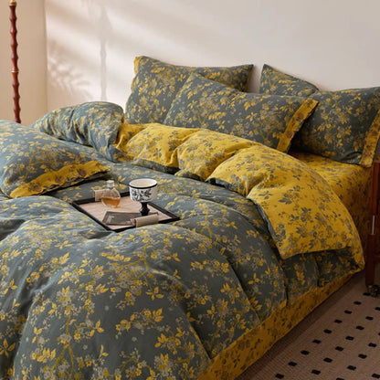Ownkoti Plum Blossom Jacquard Cotton Gauze Bedding - image 1