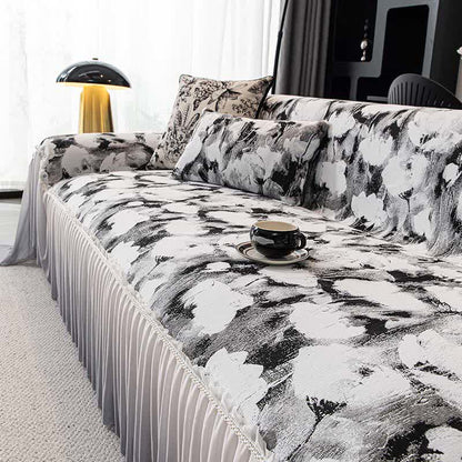 Ink Poppy Sofa Cover with Skirt - image 6