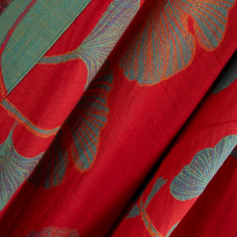 Ownkoti Ginkgo Leaf Organic Cotton Kimono Robe - image 19