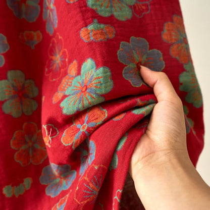 Plum Blossom Cotton Gauze Kimono Robe - image 8