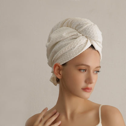 Waffle Absorbent Hair Drying Towel Wrap - image 3