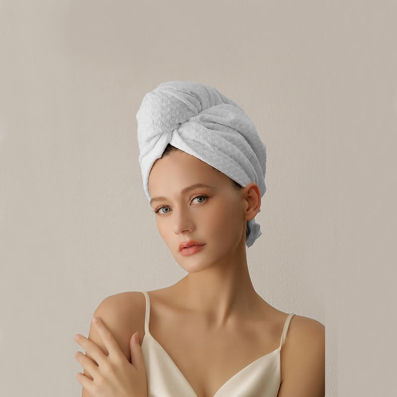 Waffle Absorbent Hair Drying Towel Wrap - image 14