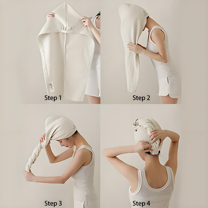 Waffle Absorbent Hair Drying Towel Wrap - image 16