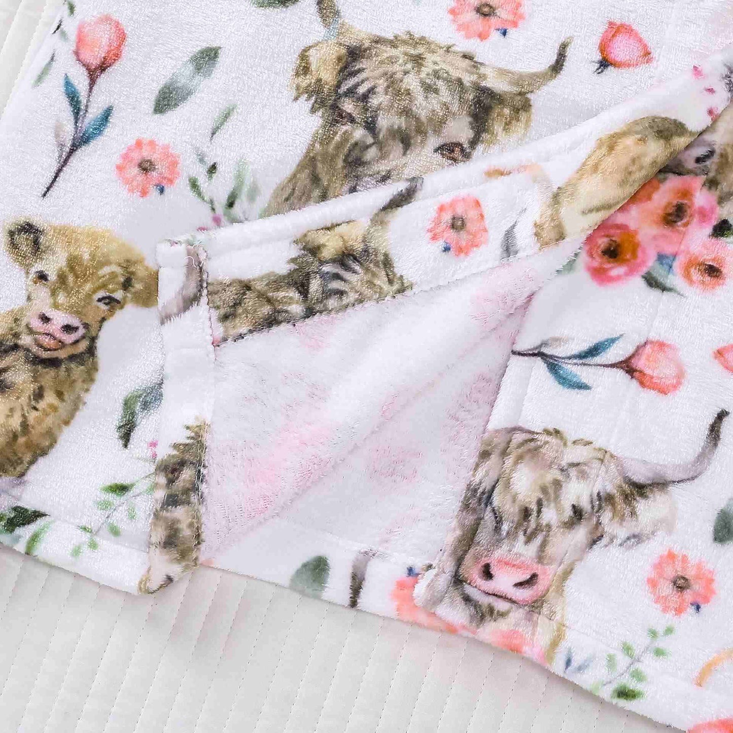 Animal Floral Print Plush Bathrobe - image 4