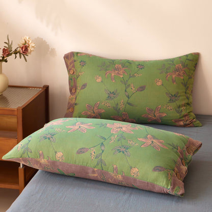 Lily Jacquard Cotton Gauze Sheet Bedspread - 2PCS Pillowcases - 19" x 29" - image 2