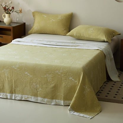 Vintage Jacquard Cotton Gauze Sheet Bedspread - Bedspread with 2PCS Pillowcases - King - image 0
