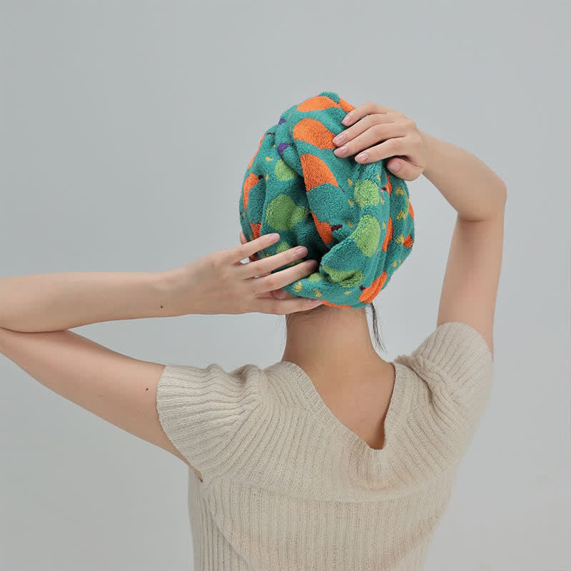Cotton Rural Pear Hair Drying Towel Wrap - image 8