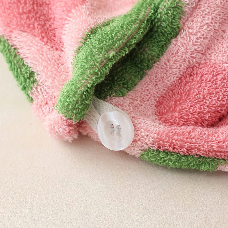 Yarn-dyed Tulip Cotton Hair Towel Wrap - image 4