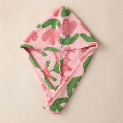 Yarn-dyed Tulip Cotton Hair Towel Wrap - image 3