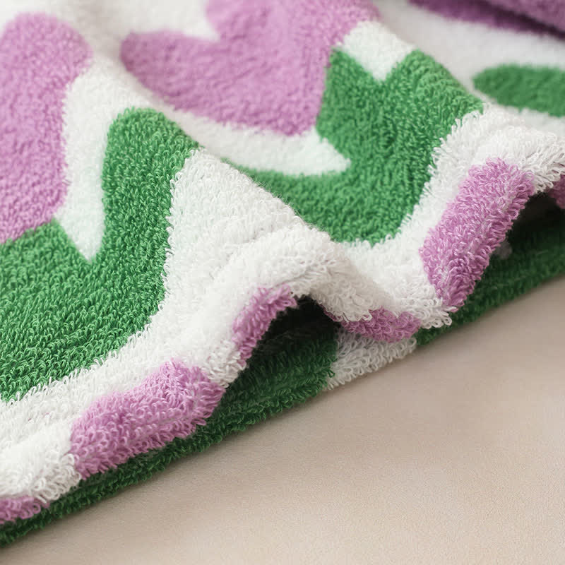 Yarn-dyed Tulip Cotton Hair Towel Wrap - image 13