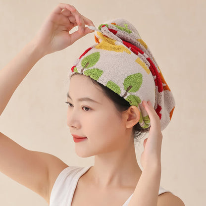 Animal Floral Yarn-dyed Cotton Hair Towel - image 6