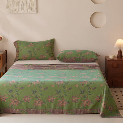 Lily Jacquard Cotton Gauze Sheet Bedspread - image 1