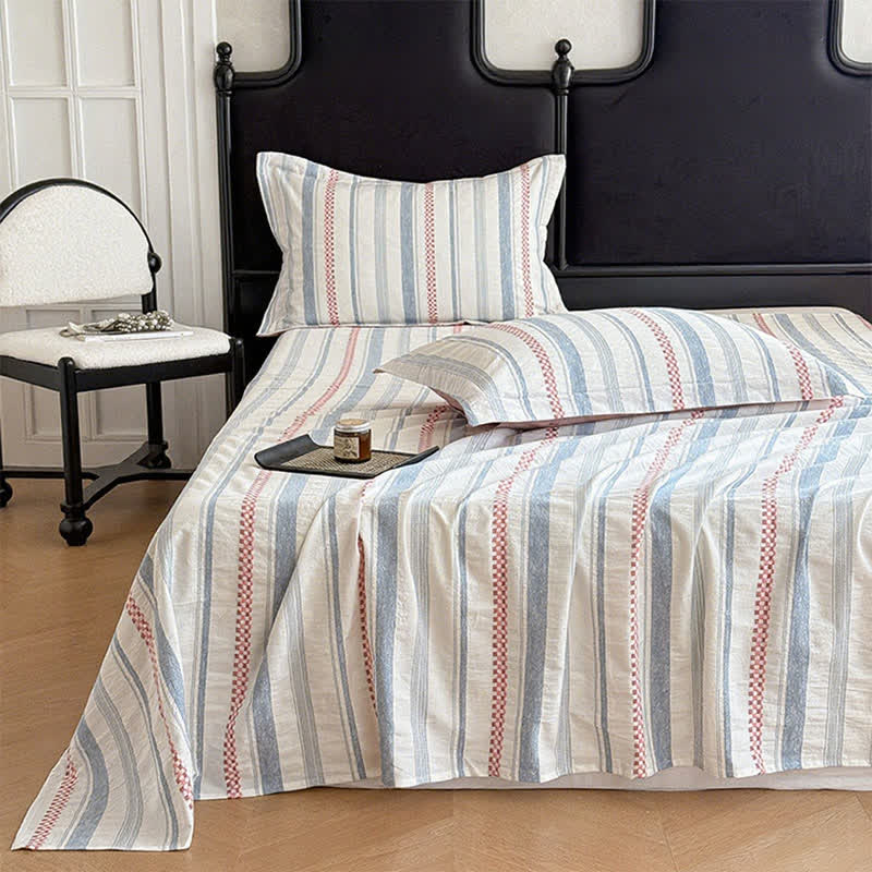 Plaid Jacquard Pure Cotton Sheet Bedspread - Pink - 2PCS Pillowcases - 19" x 29" - image 2