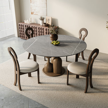 Goblet-shaped Base Round Kitchen Table For 4/6/8 - image 7