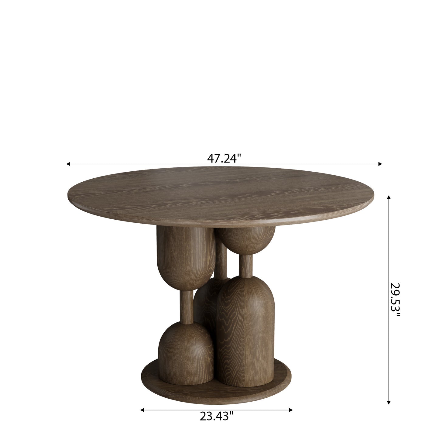 Goblet-shaped Base Round Kitchen Table For 4/6/8 - image 10