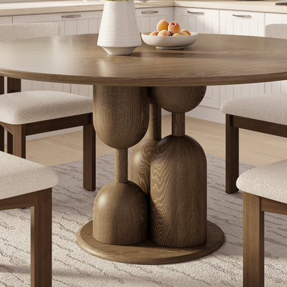 Goblet-shaped Base Round Kitchen Table For 4/6/8 - image 2