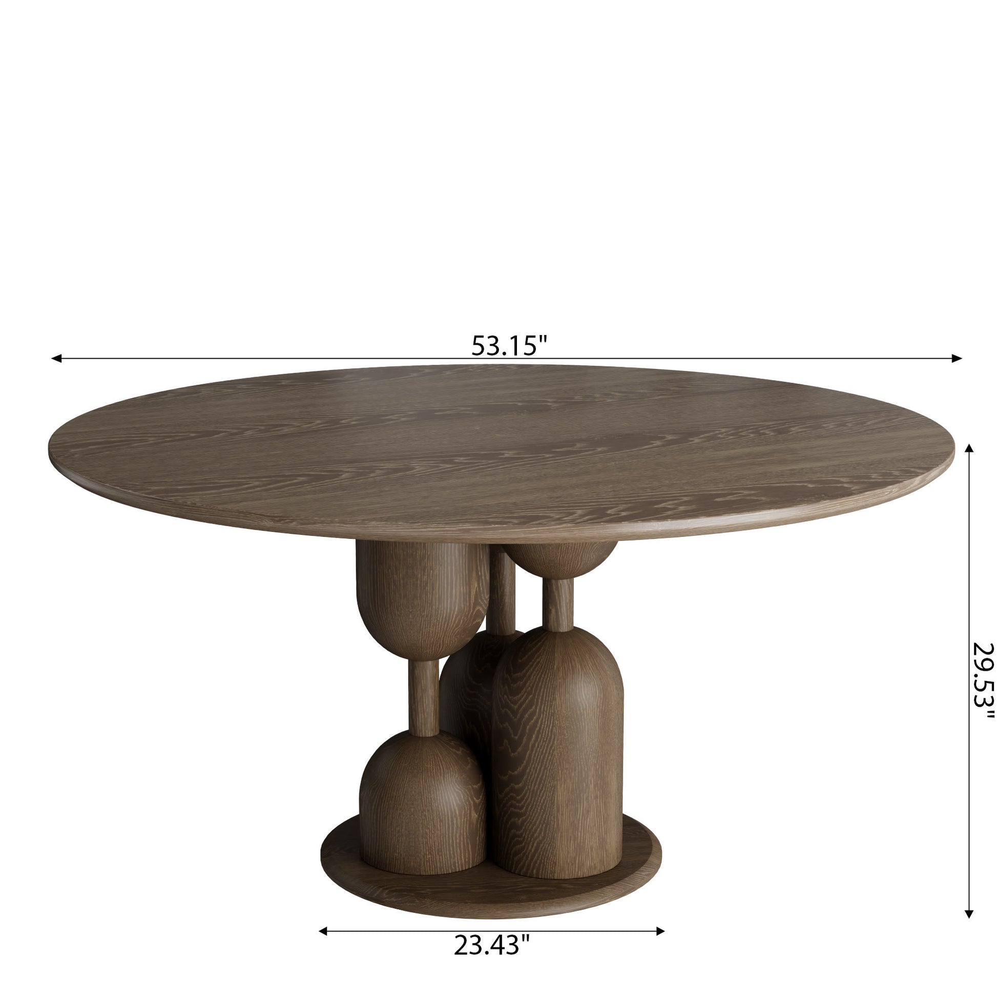 Goblet-shaped Base Round Kitchen Table For 4/6/8 - image 11