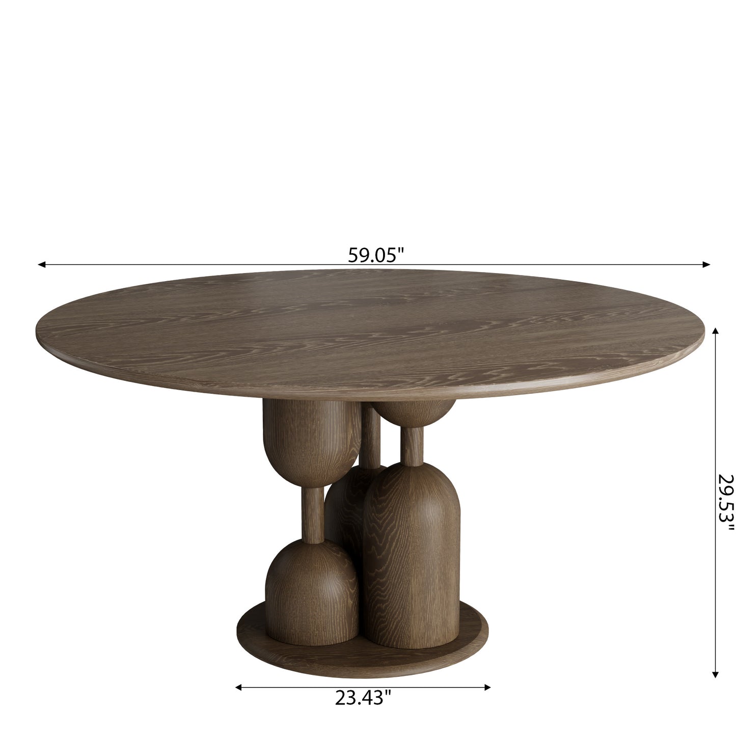 Goblet-shaped Base Round Kitchen Table For 4/6/8 - image 12