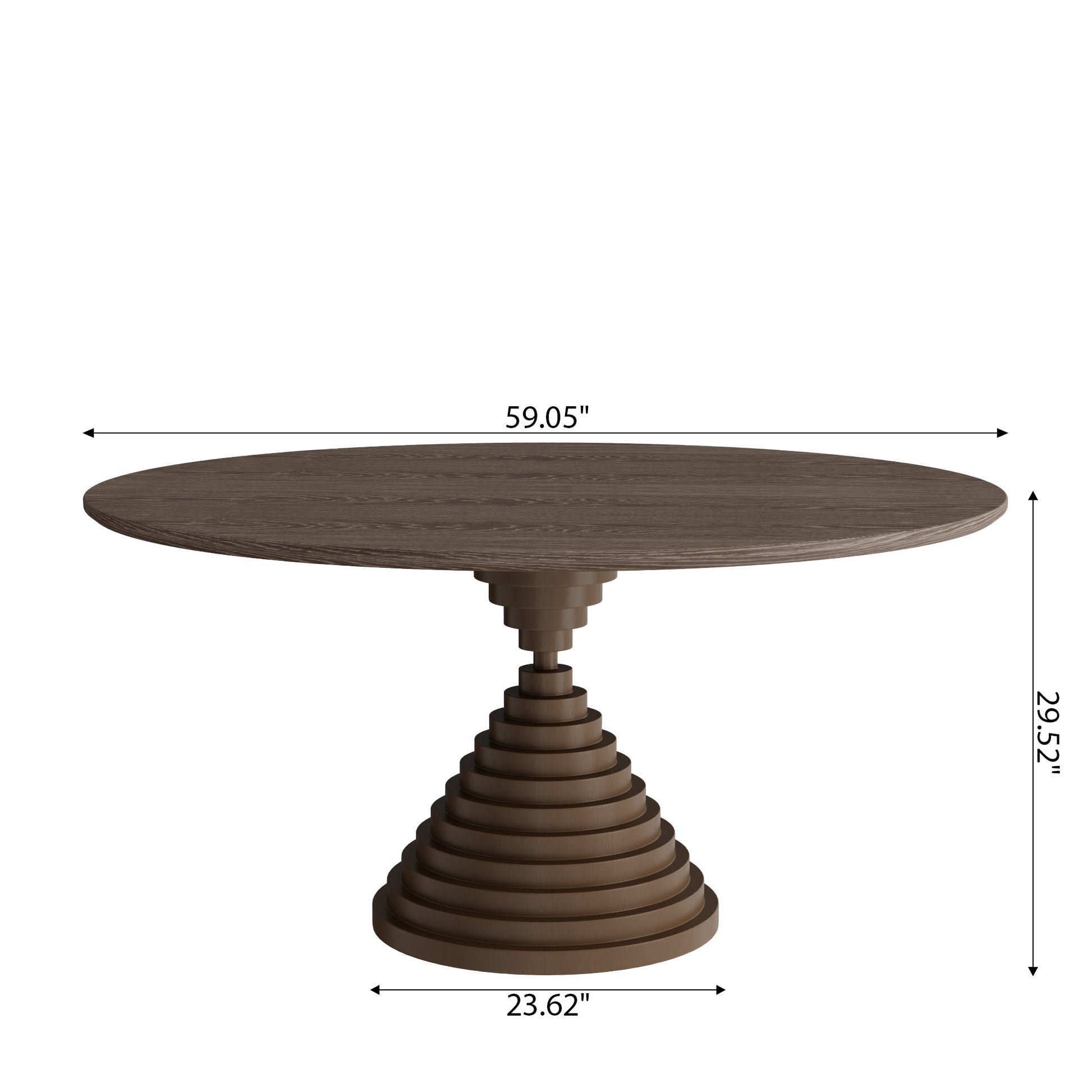 Multi-layered Hourglass-shaped Base Dining Table For 4-8 Seats - image 15