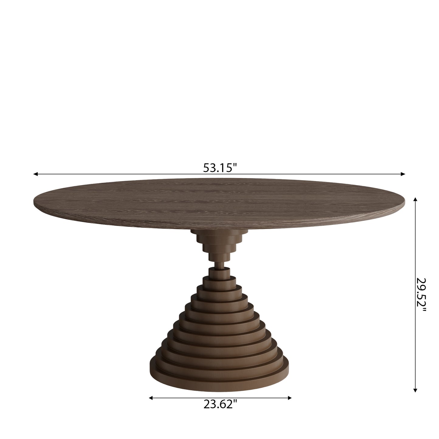 Multi-layered Hourglass-shaped Base Dining Table For 4-8 Seats - image 14