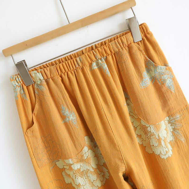 Ownkoti Oriental Style Peony Cotton Pajama Set - image 11